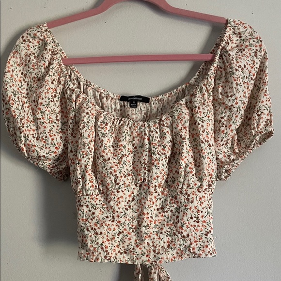 Ambiance Floral Patterned Skirt with Red and Green Hues - Picture 1 of 3